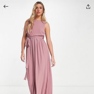 Brand New. TFNC Bridesmaid chiffon maxi dress with deep cowl back in lavender